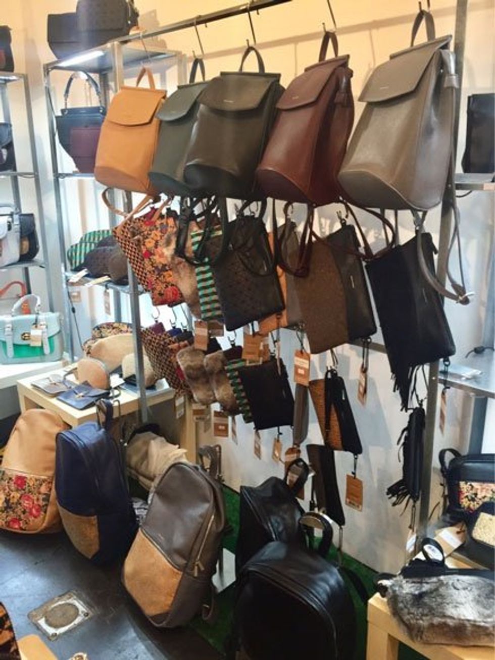 Vegan and Cork handbags and pouches.