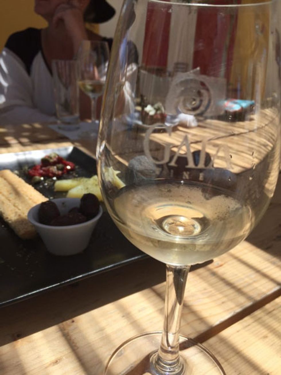 We visited Gaia Winery, one of 13 wineries in Santorini.