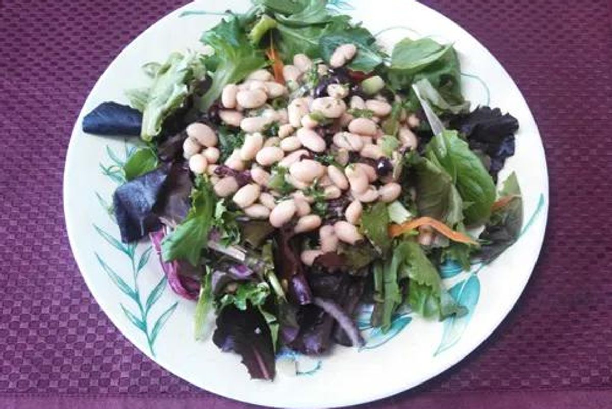 White Beans on a Bed of Greens