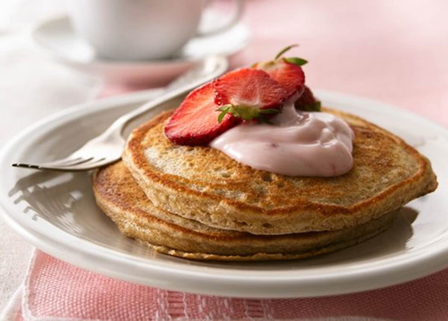 Whole-Grain Strawberry Pancakes