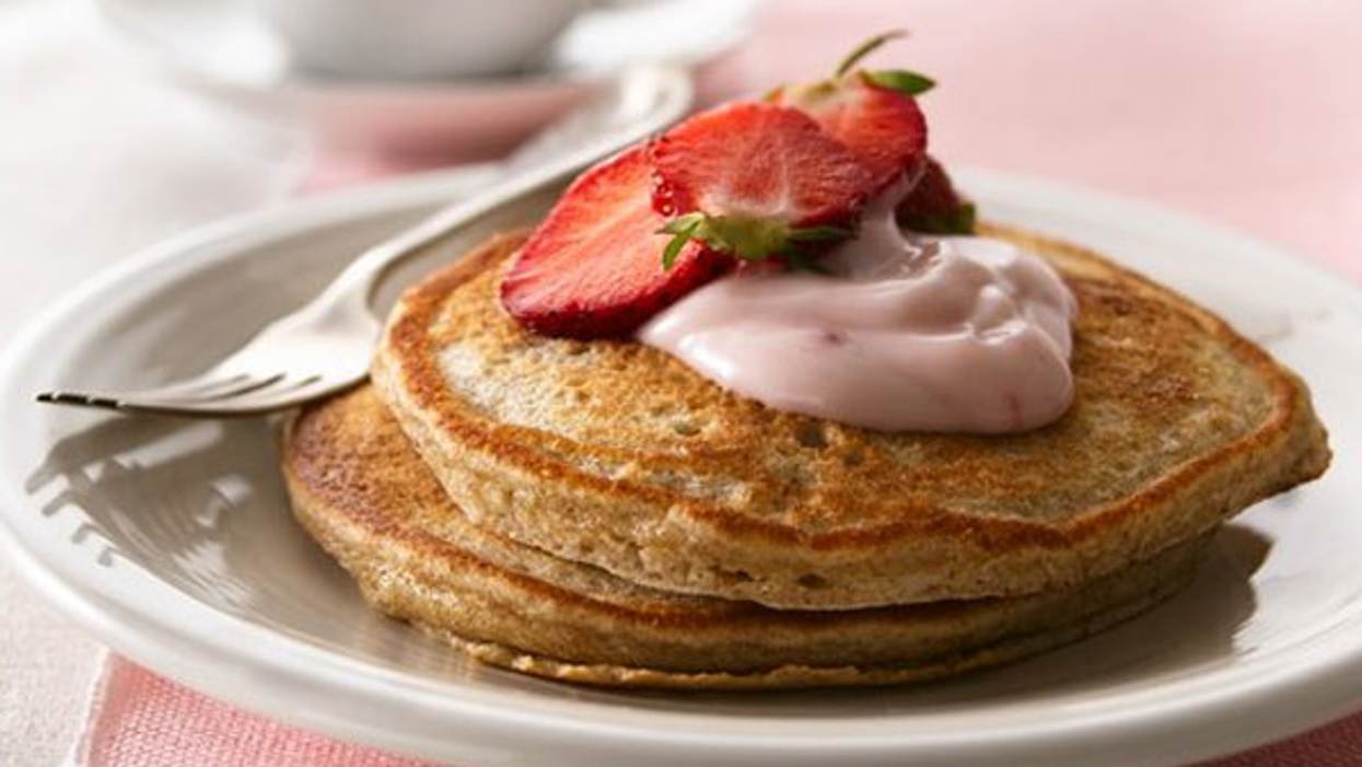 Whole-Grain Strawberry Pancakes
