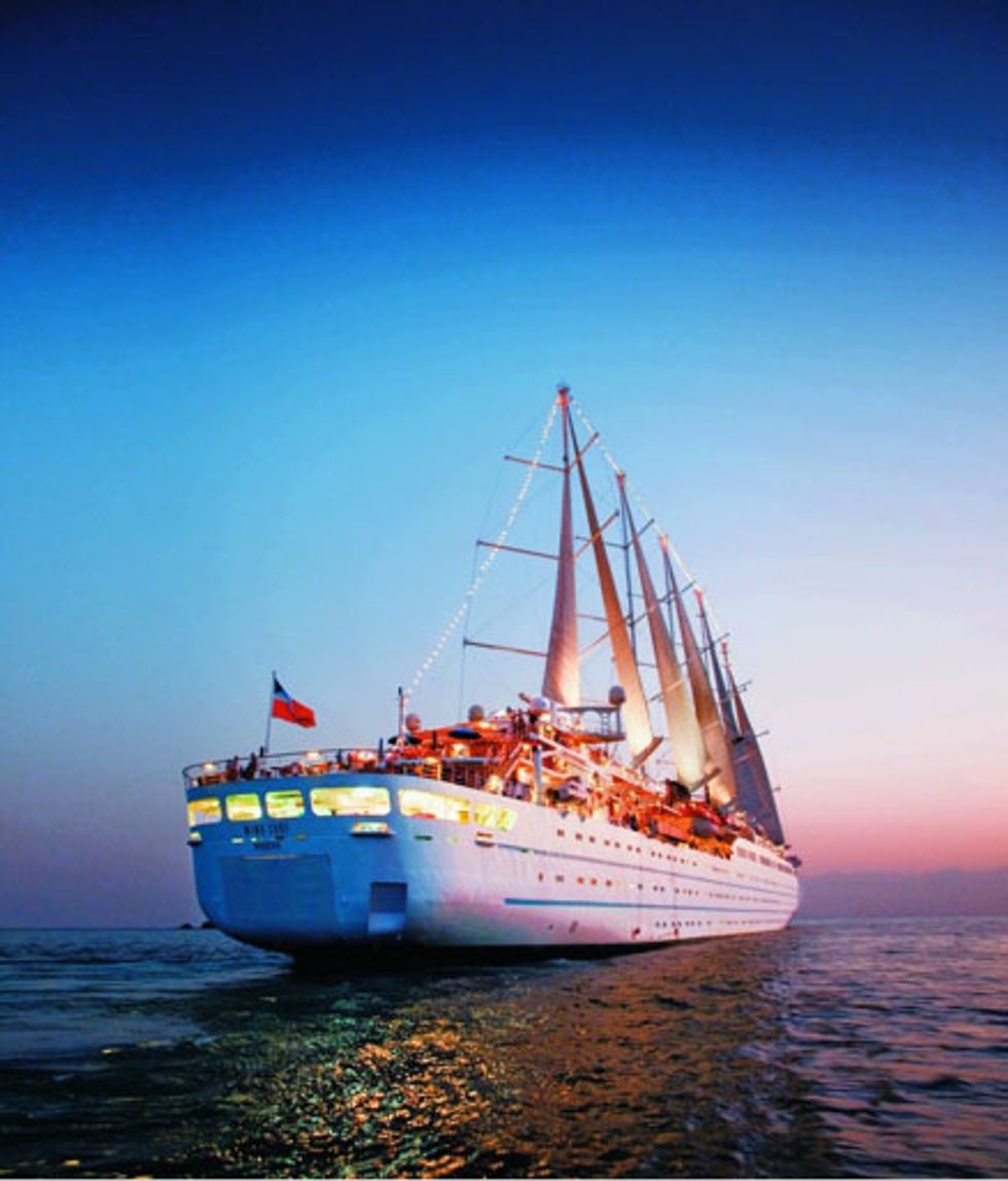 Windstar Cruises are on luxurious yachts, some of them under sail.
