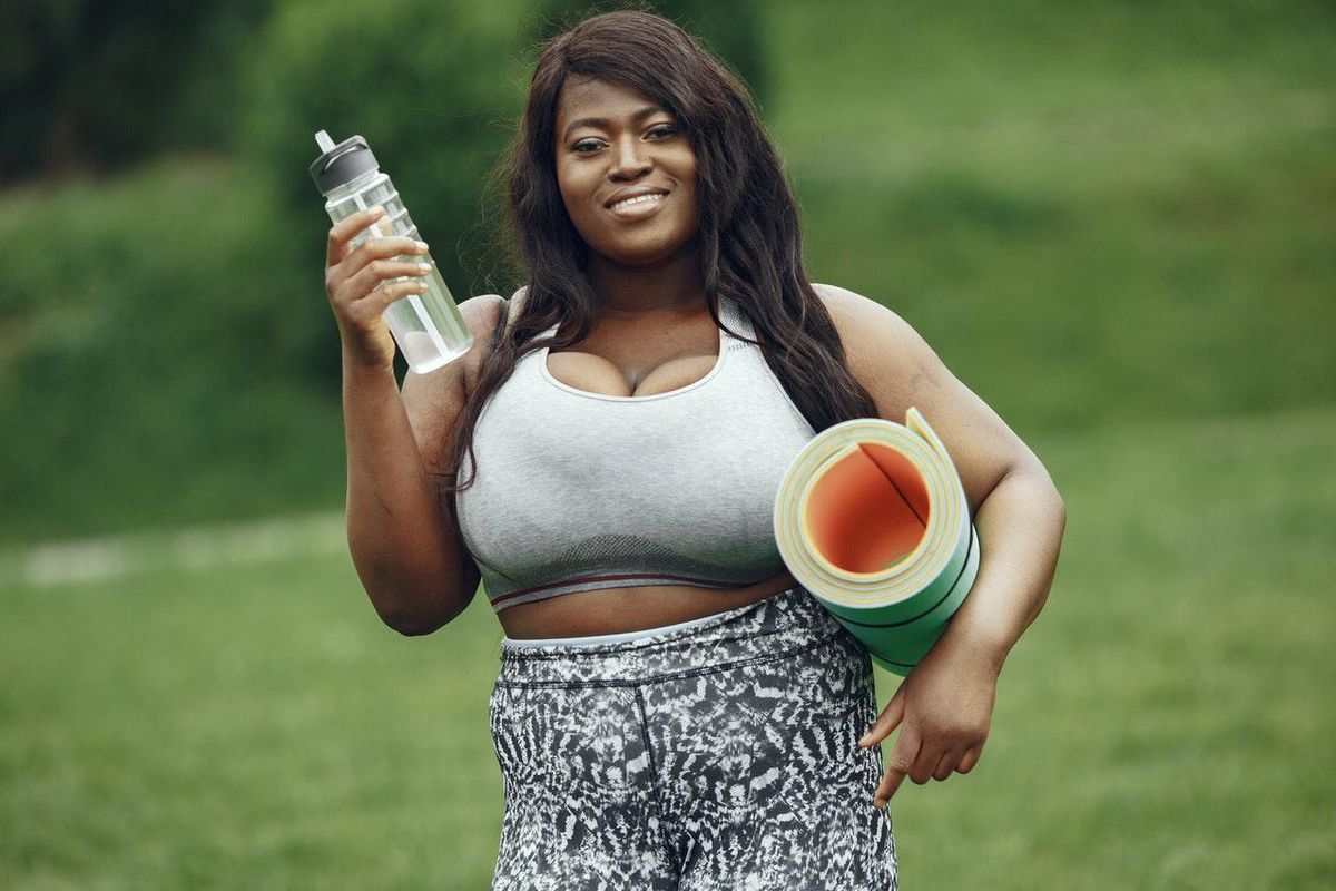 woman after doing yoga