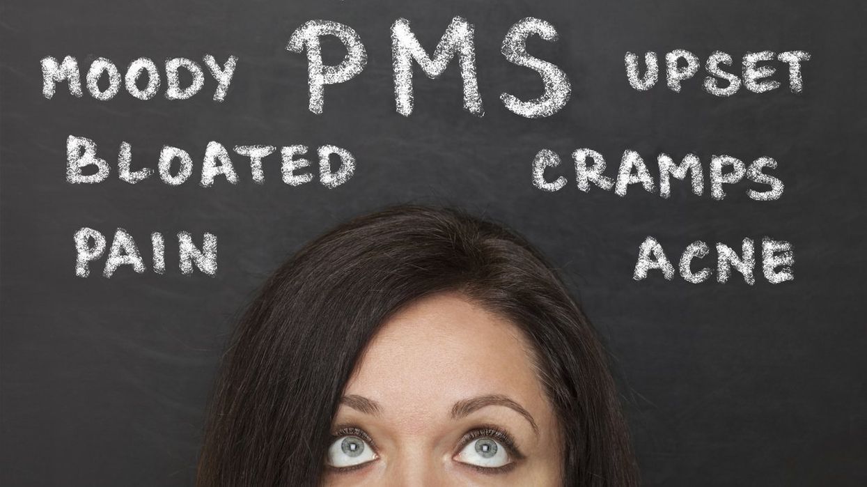 Woman and PMS premenstrual syndrome