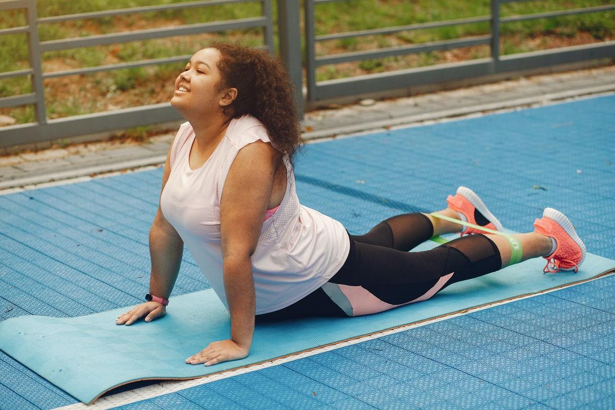 woman doing yoga