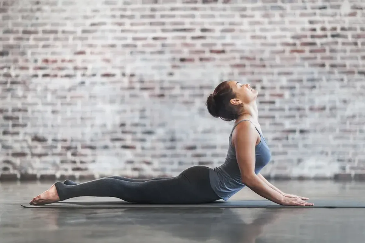 woman doing yoga