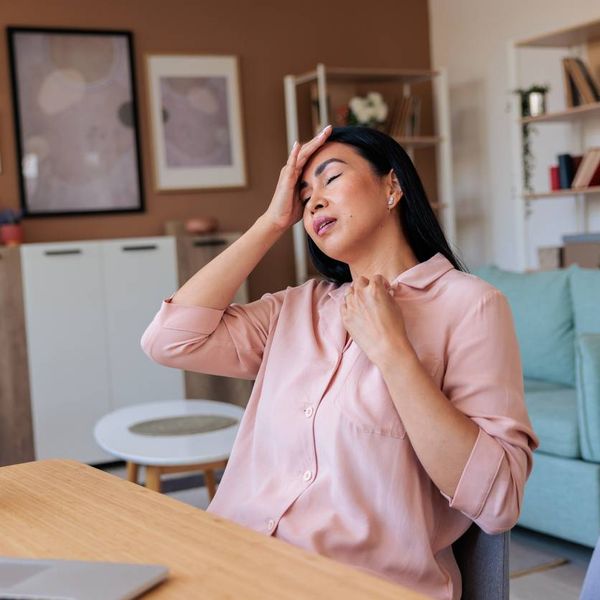 Woman Experiencing Hot Flash