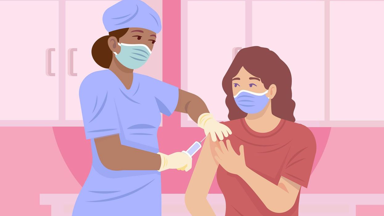 woman getting an rsv vaccine