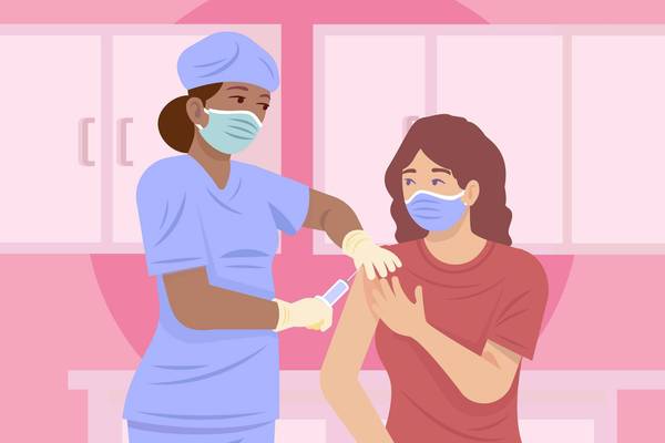 woman getting an rsv vaccine