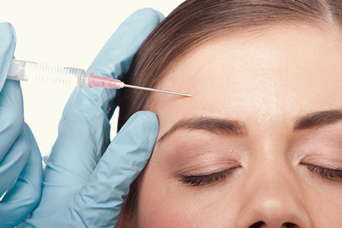 woman getting botox