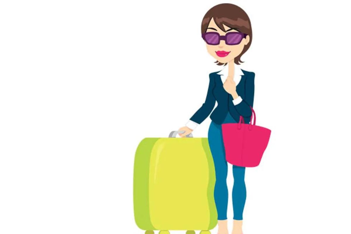 woman going on vacation