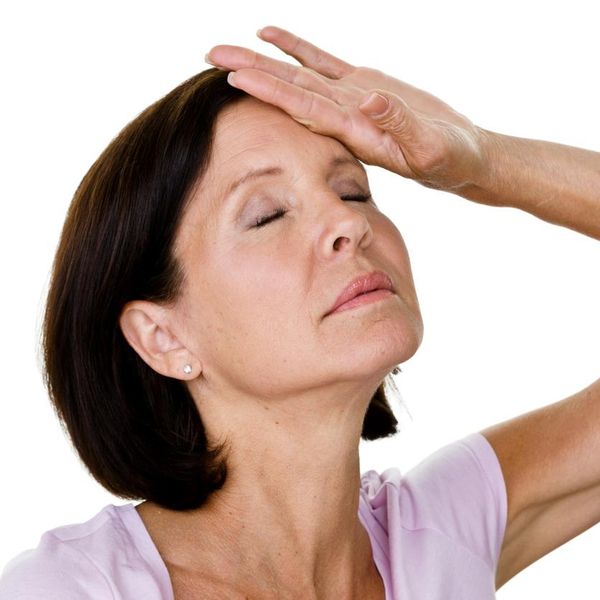 Woman having a hot flash