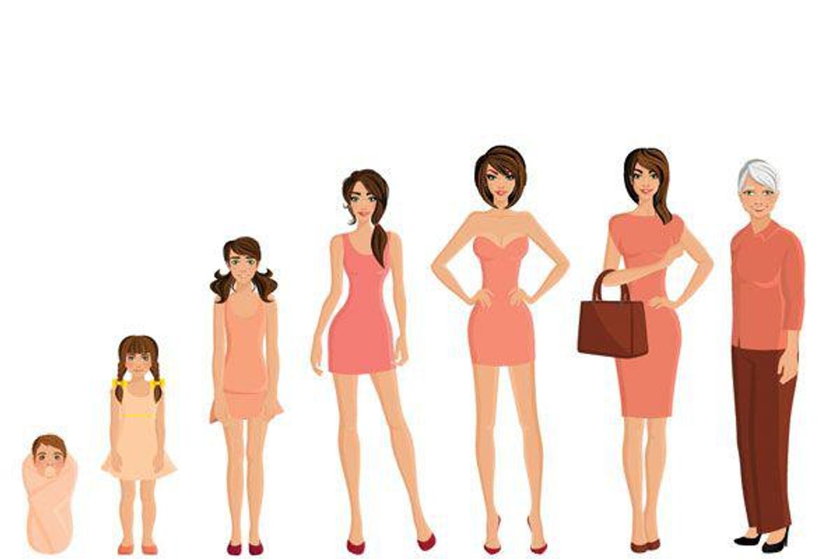 woman in different stages of life