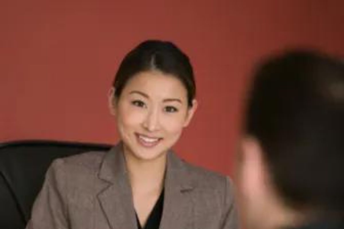 woman interviewing
