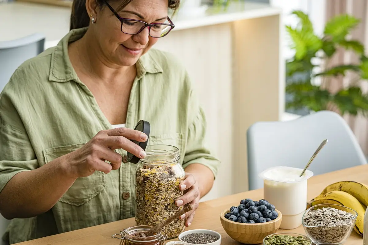 Woman is about to prepare healthy nutritious breakfast