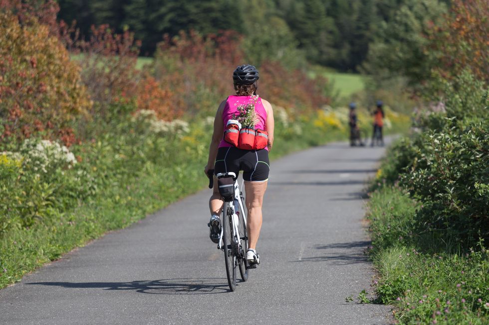 woman on a bicycle
