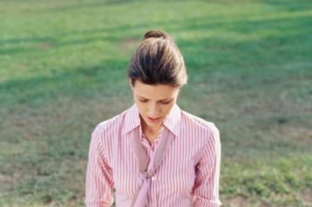 woman on a laptop