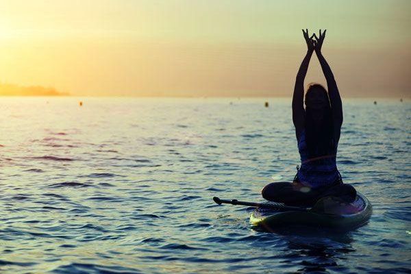 woman on a paddleboard
