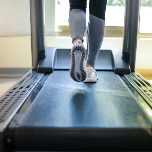 woman on a treadmill