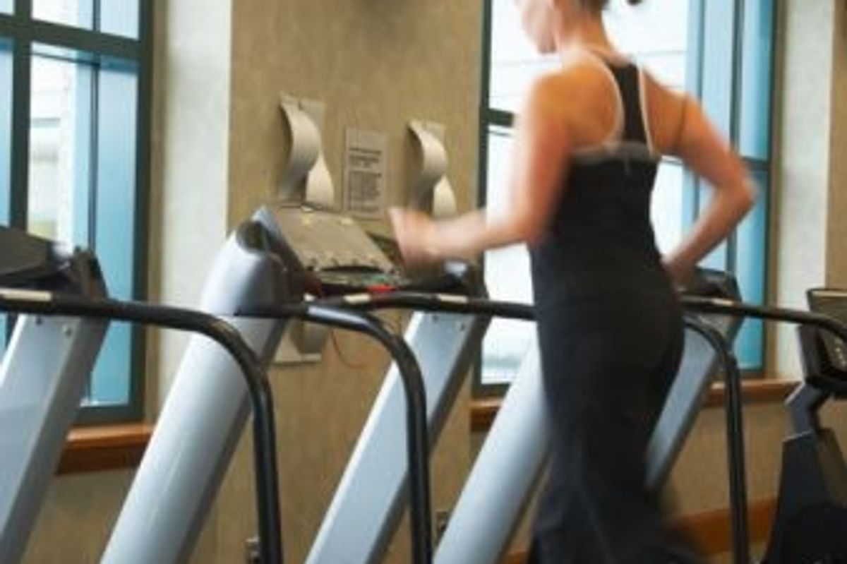 woman on a treadmill