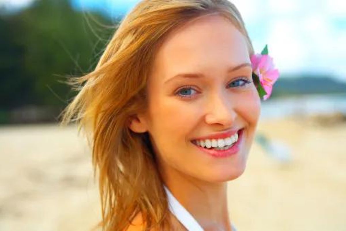 woman on the beach