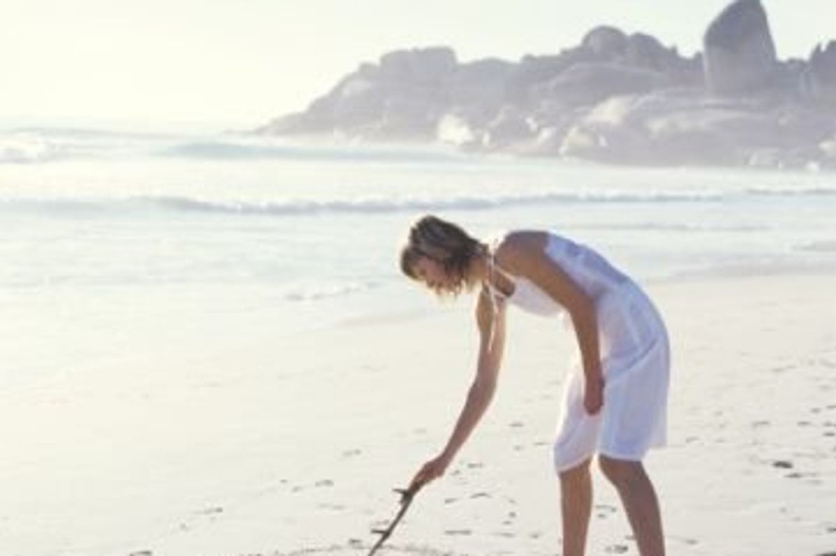 woman on the beach