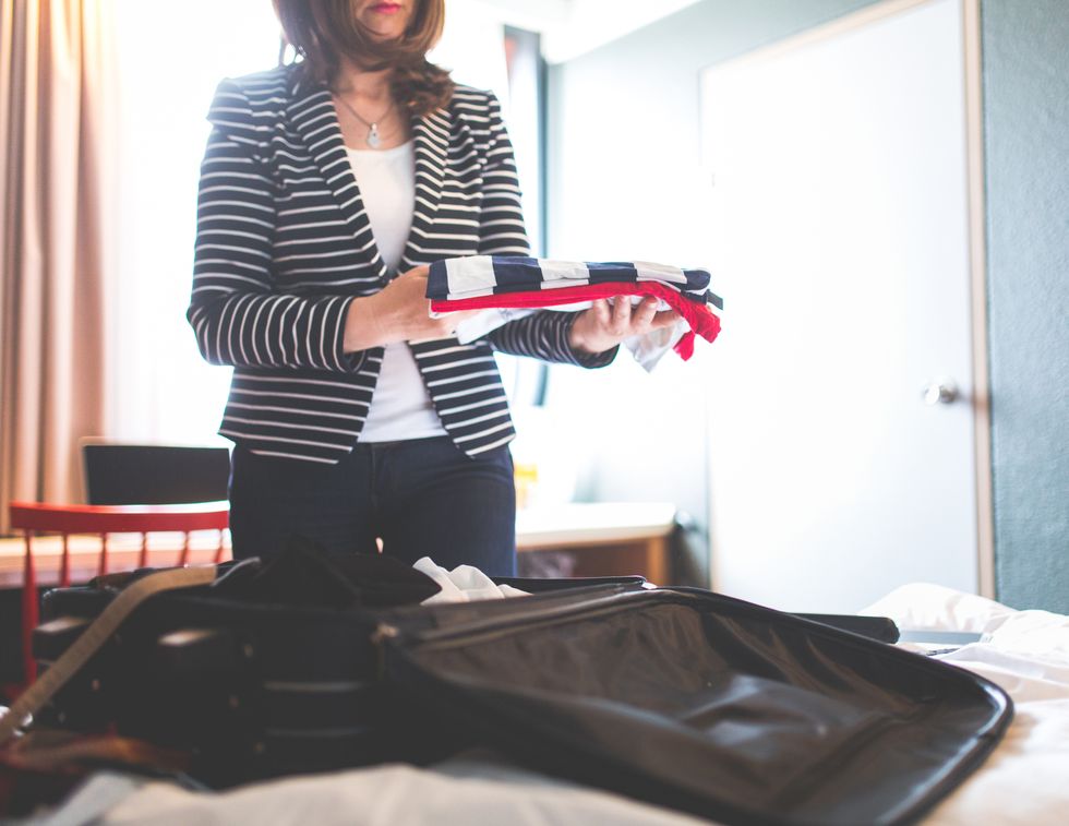 woman Packing for a Trip
