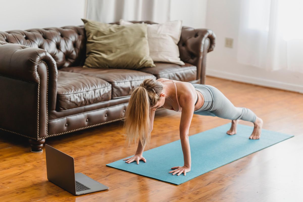 woman planking