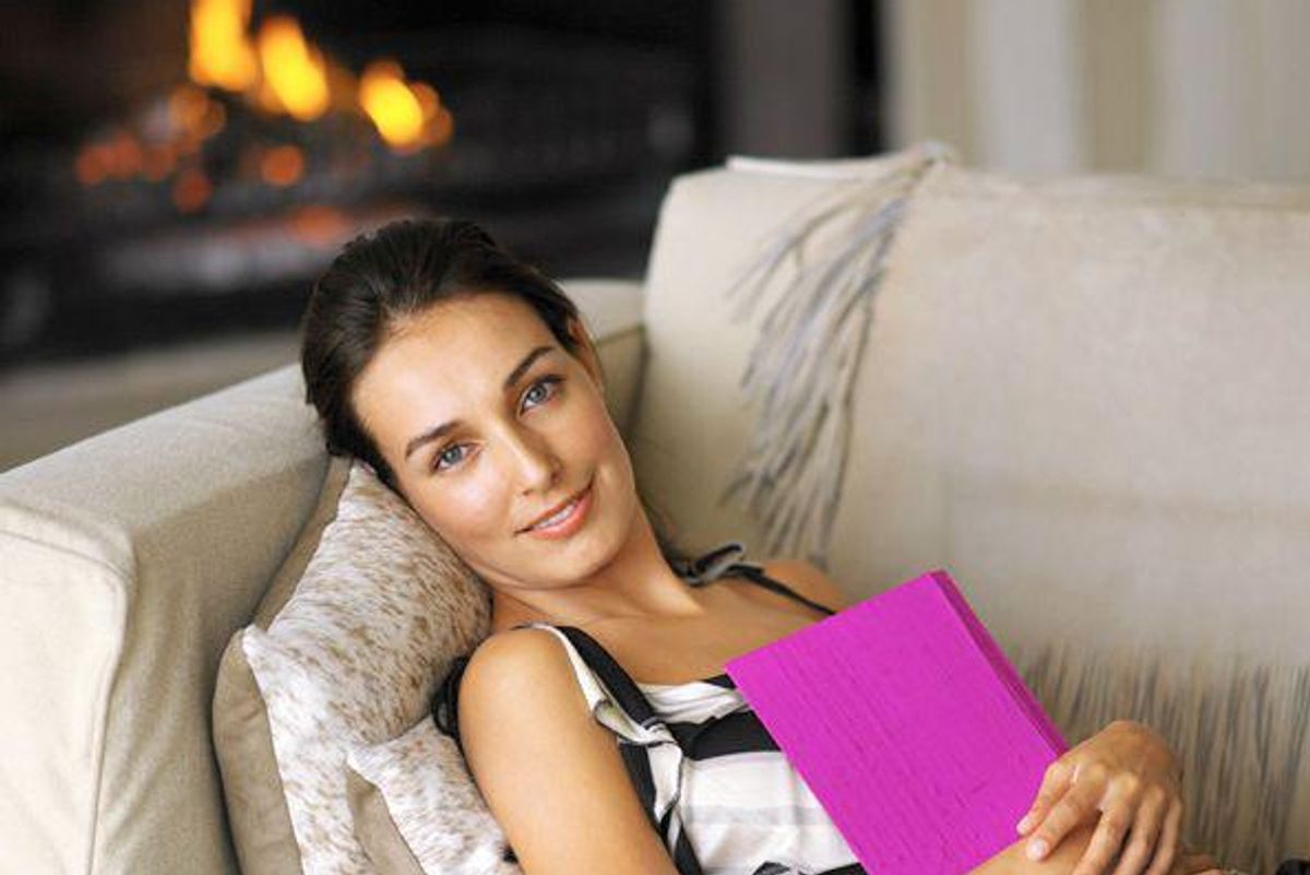 woman relaxing on the couch