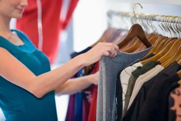 woman shopping for clothes