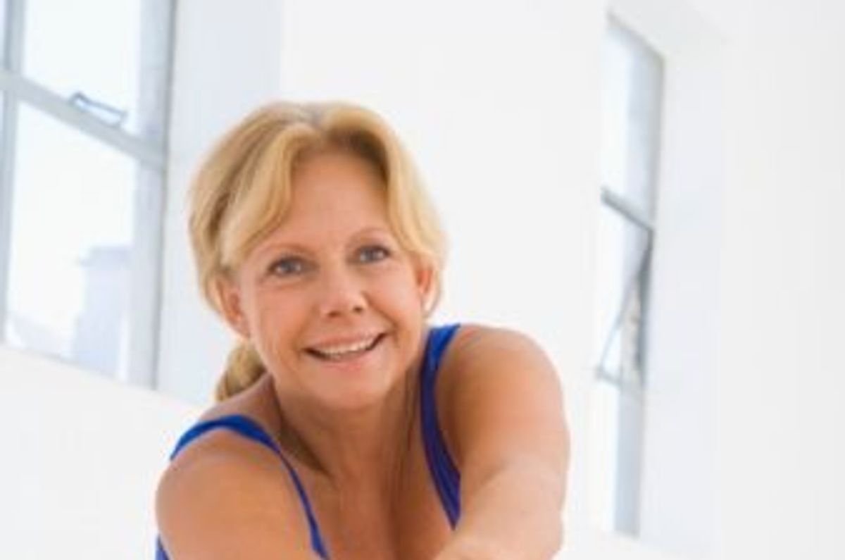woman stretching