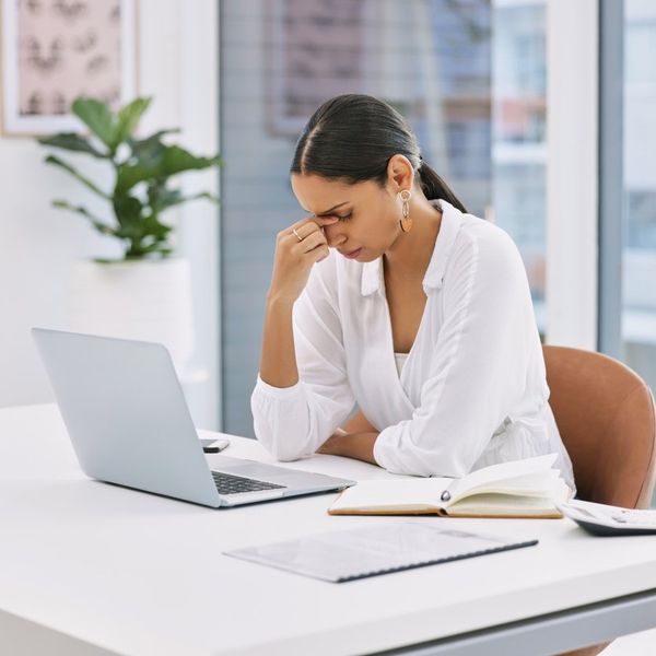 woman suffering from a migraine