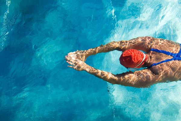 woman swimming