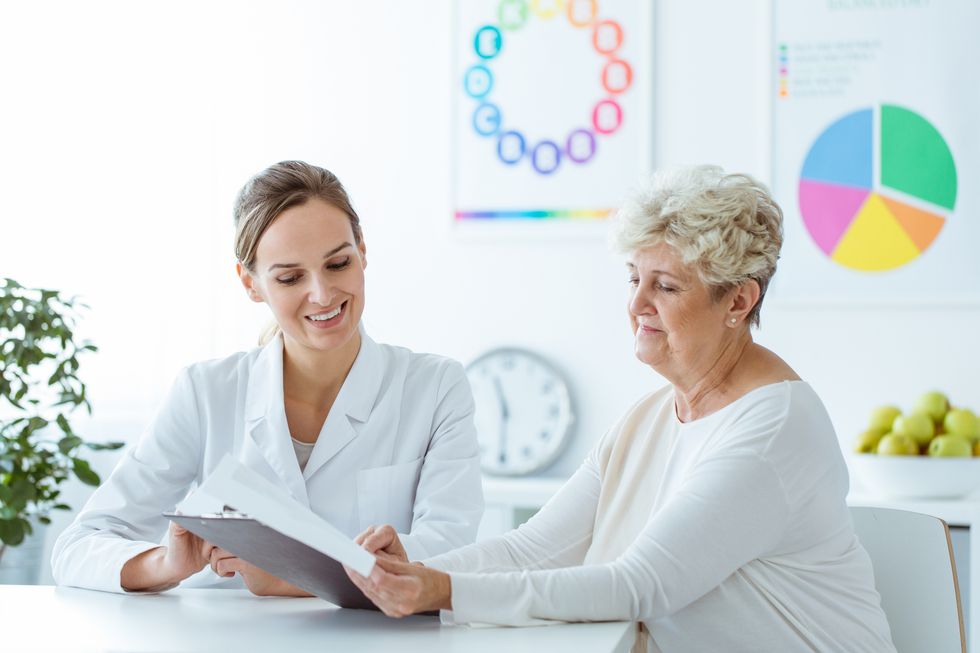 woman talking to her doctor