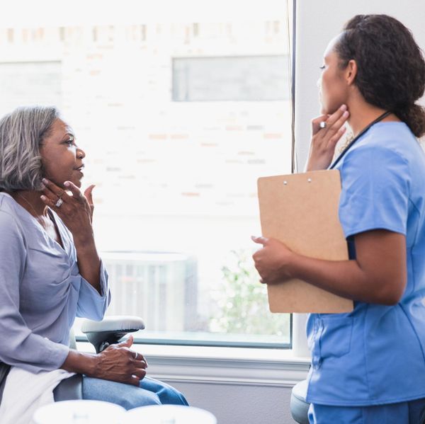 woman talking with her doctor