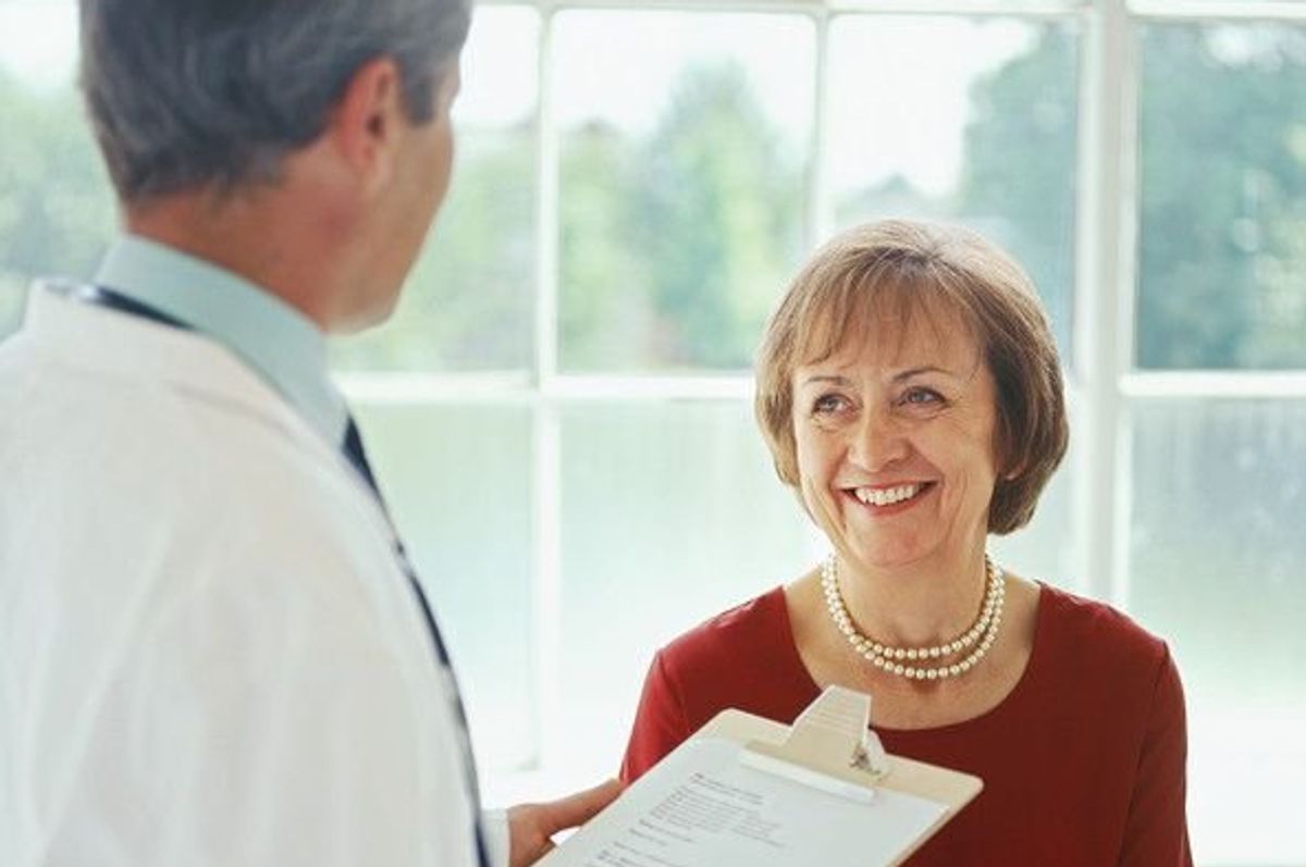 woman talking with her doctor