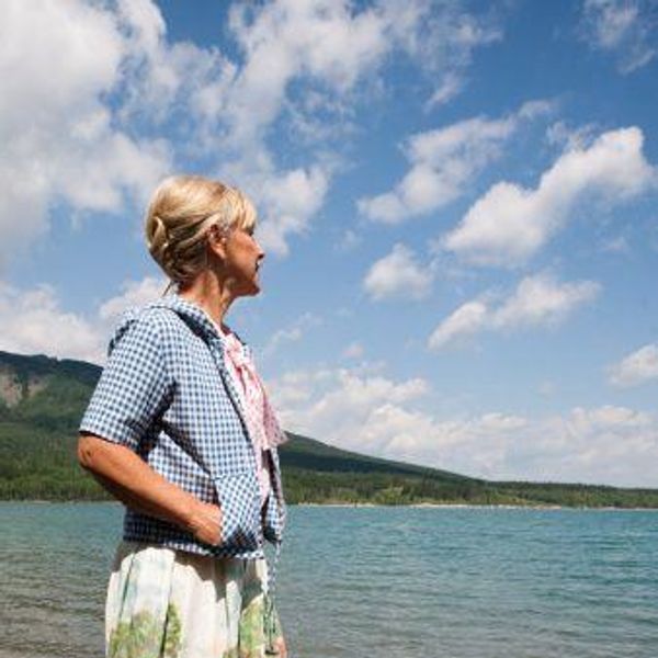 woman walking on the beach