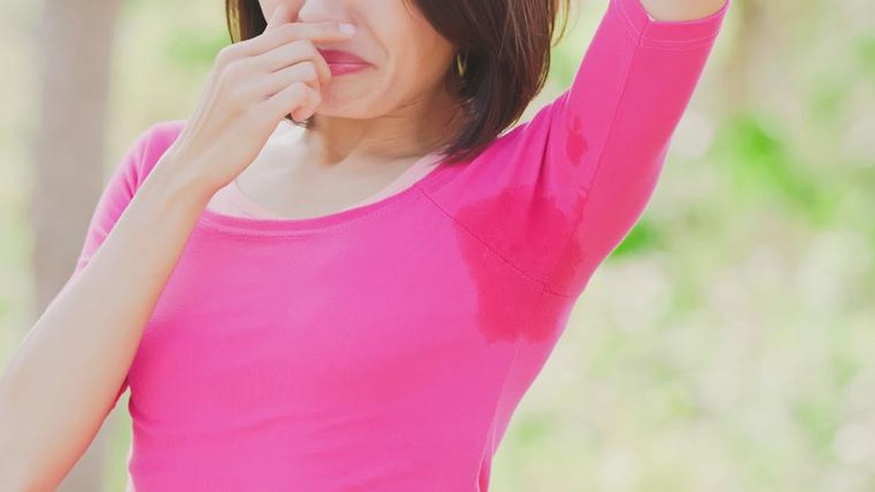 woman with body odor problem