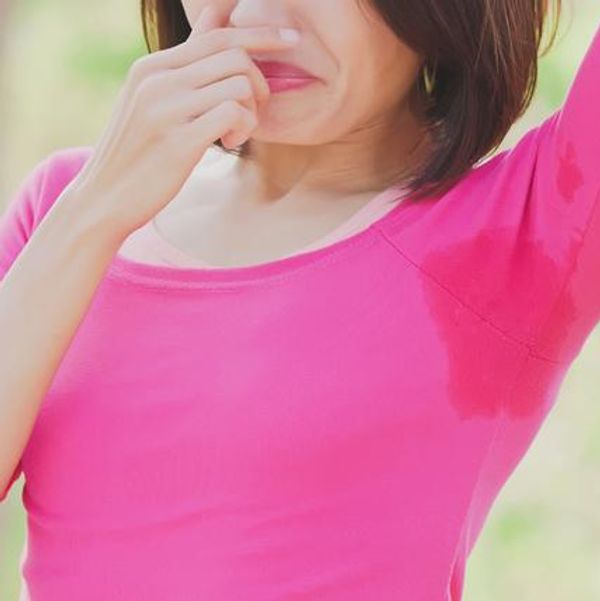 woman with body odor problem