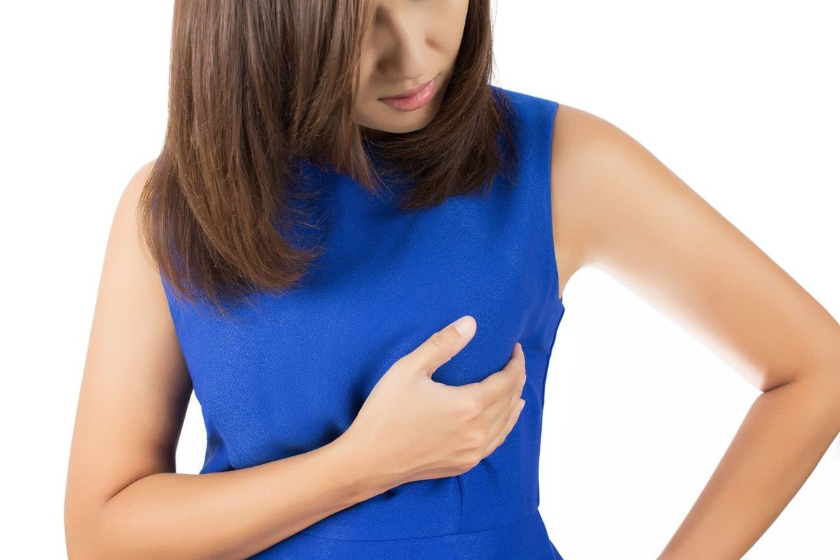 woman with dense breast tissue