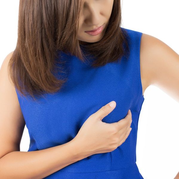 woman with dense breast tissue