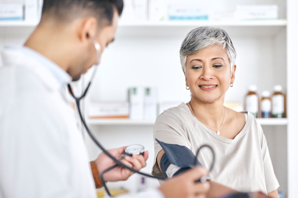 woman with high blood pressure