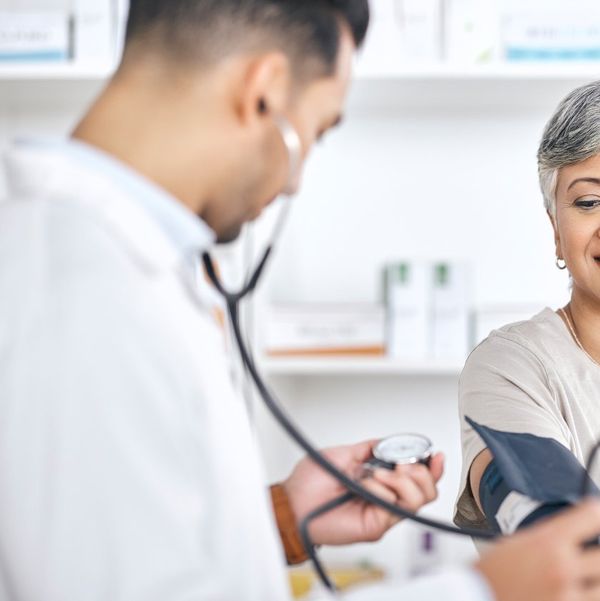 woman with high blood pressure