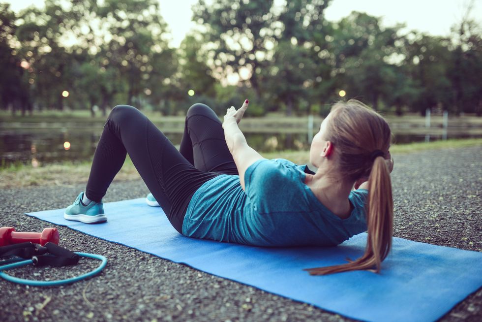 woman working out