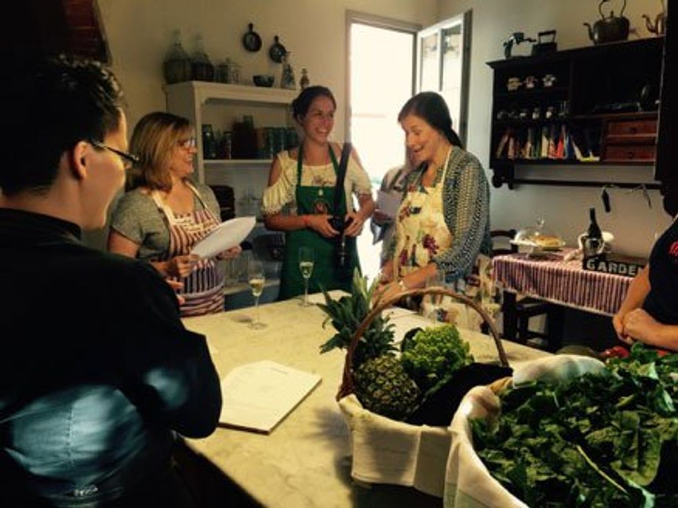 Women participate in cooking classes as part of Wayfinding Women self-care retreats.