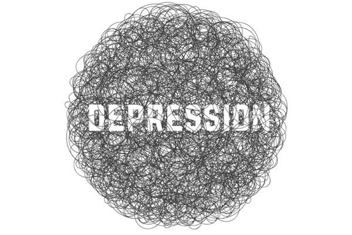 word depression in a bubble