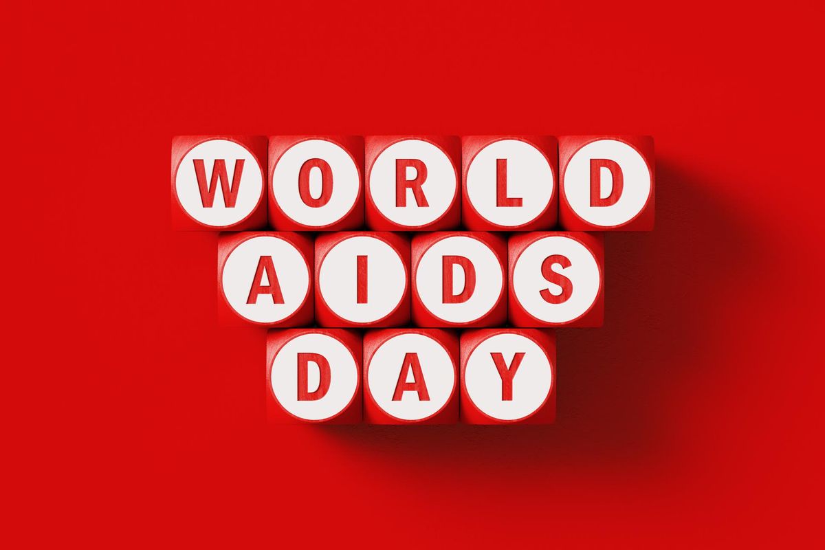 World Aids Day Written Woodblocks